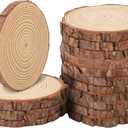 15 PCS Unfinished Wood Slices for Centerpieces, 6.3-7 Inch Natural Wood Slices with Tree Bark Pine and Wood Rounds Discs for DIY Crafts, Centerpieces, Art & Decor
