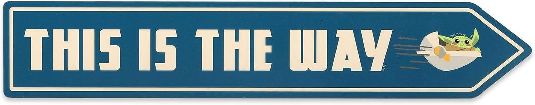 Open Road Brands Disney Star Wars: The Mandalorian Baby Yoda Arrow - This is the Way - Baby Yoda Wall Decor Featuring Grogu, The Child