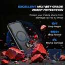 DEERLAMN Magnetic Shockproof Case for iPhone 16 6.1-Inch, [Compatible with MagSafe] [Military Grade Drop Protection] Translucent 2-Layer Durable Bumper Heavy Duty Protecive Phone Cover, Matte+Black