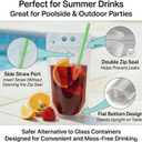 C CRYSTAL LEMON 100PCS Drink Pouches with Side Straw Port, Resealable Drink Bag Set with Straws & Funnel, 17oz Clear Beverage Pouches for Juice, Smoothies, Cocktails & Slushies