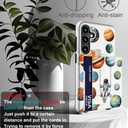 Compatible with Samsung Galaxy S24 Plus & S25 Plus Case Cute with Card Holder/Shockproof Slim Slot Wallet Phone Cover for Women for S24+ & S25+ / Astronaut Space Planets Spaceman Cosmo Galaxy