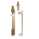 Safety Innovations No Hole Stairway Baby Gate Mounting Kit - Fits Posts from 2 3/4 inches to 3 1/2 inches Wide with Square or Round Tops - No Adhesives On Or Screws in Your Posts, (1-Pack)
