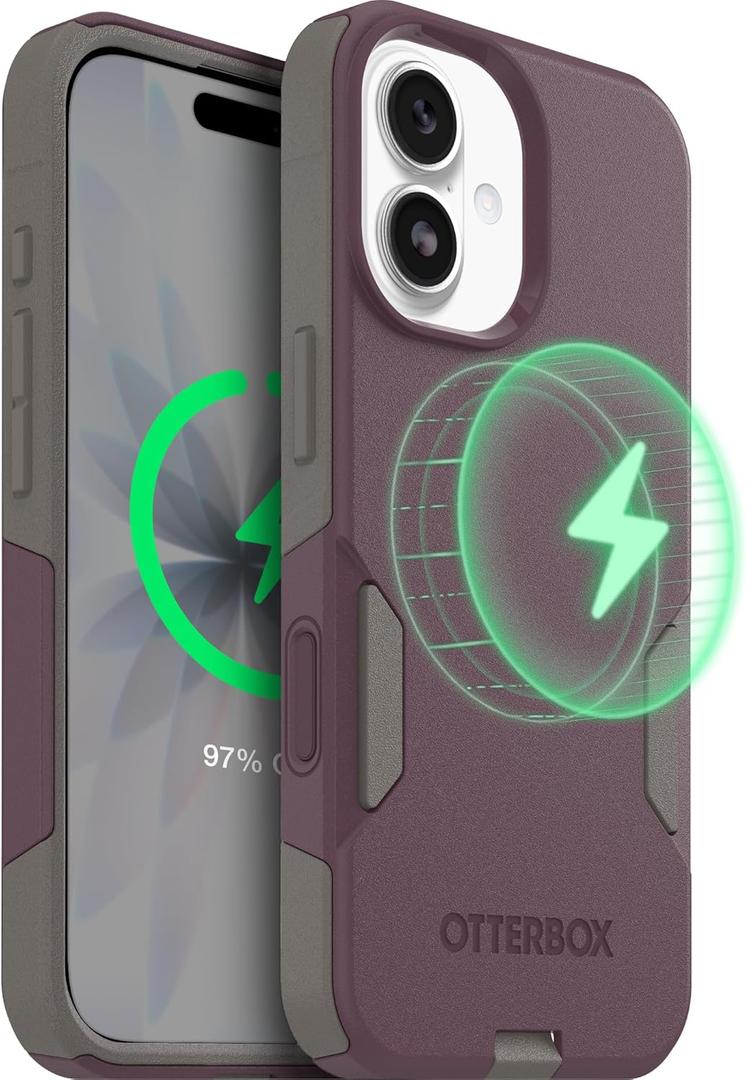 OtterBox iPhone 17 (Only) Commuter Series Case Built-in MagSafe Thin, Dual-Layer, Pocket-Friendly, Port Cover Purplish on Purpose