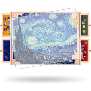 NORBASE Puzzle Board with Drawers and Cover 30'' x 22''