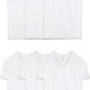 Fruit of The Loom Men's V-Neck Undershirts, Moisture Wicking & Tag Free, (White, XL)
