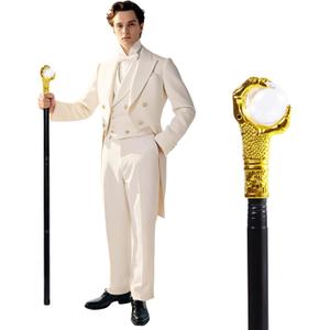 Dragon Wizard Staff, 41" Metal Pimp Walking Cane for Costumes Medieval King Scepter & Witch Cosplay Accessory Halloween Party Props LARP Gift for Adults & Kids (Vintage Design)