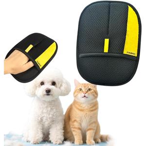 Electrostatic Pet Hair Removal Gloves: Quick Wiping - Reusable & Washable for Sofa Clothing Pet Beds Effortless Cats & Dogs Hair Remover for Busy Pet Owners (1pcs-Black)