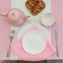 JYFLZQ Pink Rectangle Tablecloth 60 x 120 Inch for 6 Foot Tables Washable, Durable, Thick Polyester Table Cloth Table Cover for Parties Banquet Wedding(Equipped with 6 Napkin Cloth)