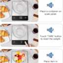 JOYHILL Food Scale, 22lb Digital Kitchen Scale Food Ounces and Grams for Weight Loss, Baking and Cooking, Premium Stainless Steel Food Weight Scale with LED Display, Batteries Included, Silver