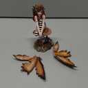 PTC 6.25 Inch Naughty Brown Fairy Sitting on Mushroom Statue Figurine