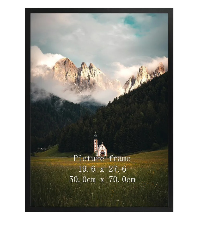 Giftgarden 19.7x27.6 Puzzle Frame Black, 50x70cm Picture Frame for 1000 Pieces Puzzles Wall Display, Single