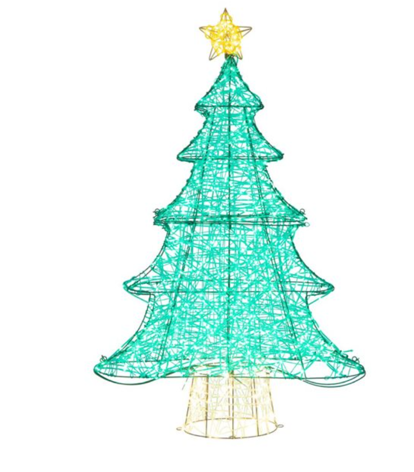 4-ft 520 LED Lighted Artificial Christmas Tree Xmas Tree Décor