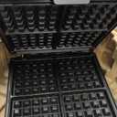 KRUPS 4-Slice Belgian Waffle Maker: Stainless Steel, 5 Browning Levels, Audible Ready Beep, Removable Plates, 1200W, Silver/Black, Large Waffle Maker Family Size, Great for Family Breakfasts