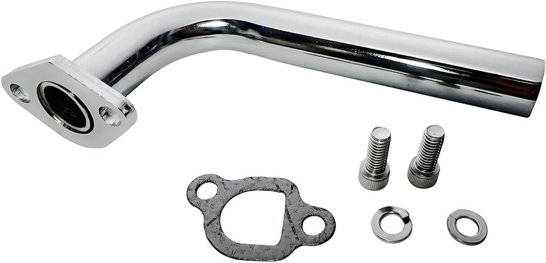 Exhaust Headers Pipe Kit For Predator 208cc 212cc Go Kart,Mini Bike,Compatible with Honda GX160 GX200,Coleman CT200U CT200EX MB100(Chrome)