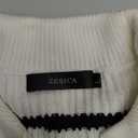 ZESICA Women's 2 Piece Sets Fall Casual Striped Long Sleeve V Neck Knit Sweater Tops and Wide Leg Pants Lounge Matching Set (White), L