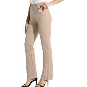 Willit Women's Yoga Dress Pants Bootcut Stretch Work Slacks Office Casual Pants Belt Loops 4 Pockets 28" S
