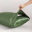 NTBAY Satin Body Pillowcase for Hair and Skin, Luxurious and Silky Pillow case with Envelope Closure, 20x54 Inches, Olive Green