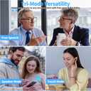 2 x Translation Earbuds Real Time,3 in 1 Language Translator Earbuds,138-language Real-time,Noise-Canceling Technology,Exceptional HD Sound Quality, for Travel Business Learning