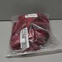 FUTEI Burgundy Throw Pillow Covers Set of 2, 16x16 Inch Soft Faux Rabbit Fur Striped Texture Cushion Cases, Modern Decorative Couch Pillows for Living Room Bed