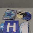 Blue Happy Birthday Decorations, 41 Pack Happy Birthday Banner, Balloons, Backdrop, Hanging Swirl, Honeycomb Ball and Circle Dot Garland Supplies for Birthday Party