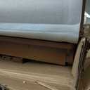 Solid Wood Desk with Drawers - 47.2 Inch Mid Century Modern Desks, Writing Desk with Storage Shelf, Home Office Desks for Bedroom & Home, Walnut Color