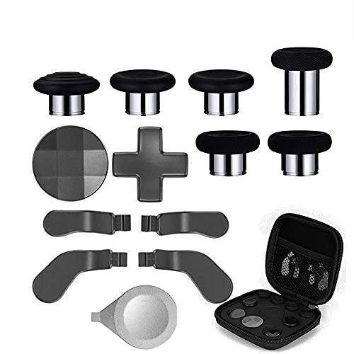14IN1 Metal Alloy Thumbsticks Trigger D-Pads Button Set for XBOX One Elite Series 2 ( model 1797 ) Controller - Black