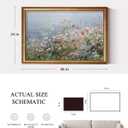 ARPEOTCY Large Vintage Gold Framed Floral Wall Art, Living Room Bedroom Dining Room Wildflower Meadow Coastal Picture Wall Decor,Canvas Artwork, Antique Rustic Nature Painting Farmhouse Decor, 24x36In