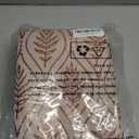 BGment Terracotta Linen Curtains for Living Room, French Country Leaf Jacquard Botanical Pattern Cottage Core Boho Vintage Grommet Light Filtering Semi Sheer Linen Curtains, 2 Panels, 52 x 84 Inch