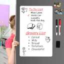 Magnetic Dry Erase Board Fridge White Board Sheet 20x13 inch, Flexible Large Refrigerator Magnets Whiteboard Planner for Home Kitchen, 2 Markers and Eraser