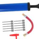 Portable Ball Pump Stickers Basketball Inflator Daily Use Inflation Kit Portable Basketball Inflation (Blue)