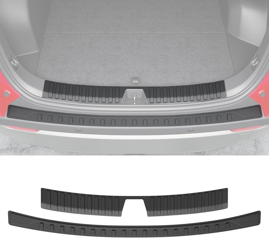 powoq Rear Bumper Protector Compatible with 2025 2026 Chevy Equinox GMC Terrain Trunk Door Sill Protector TPE No EV 2Pcs Rear Bumper Guard Replacement for 2025 2026 Chevy Equinox Accessories