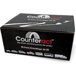 Counteract Professional Grade Mark-All Tire Crayon - White - 50 Pack - Long Lasting - Weather Resistant - Fade Resistant