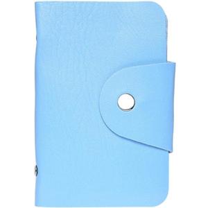 misppro PU Leather ID Credit Card Wallet Holder - 20 Card Slots, Slim & Lightweight, Perfect for Travel, Gift for Women & Men, Blue