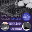 Premium Rubber Bar Mat Pack of 2 18" X 12" 1cm Thick Anti-Skid Non-Toxic Rubber Bar Mats for Countertop, Home Bar, Restaurants - Best Bar Spill Mat for You