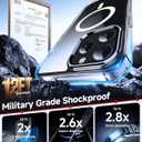 LeYi for iPhone-12-Pro-Max Case Clear: Compatible with Magsafe[ Screen Protector X2+ Camera Cover X2] iPhone12 Promax Cases Funda para i 12Pro Max Magnetic Protective Heavy Duty Slim, Transparent