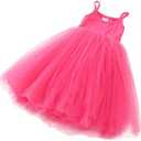 ZINPRETTY Toddler Dress Baby Girls Tutu Playwear Sleeveless Birthday Party Outfit Infant Tulle Sundress Knee Length 3-4T