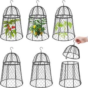 Phoncoo 6 Pack Garden Cloches for Plants, Sturdy Plant Protectors from Animals, Chicken Wire Cage for Garden Cages to Keep Bunnies Chicken Squirrels Birds Animals Out