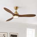 GREENEVER 52" Ceiling Fan with Light, Remote, Quiet DC & High CFM
