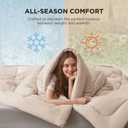 Bedsure Comforter Duvet Insert - Quilted Comforters Full Size, All Season Duvet, GentleSoft Down Alternative Bedding, with 8 Tabs, Gifts for Women/Men, Beige, Full 86 x 82 Inches
