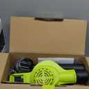 Leaf Blower Cordless - 21V Powerful Electric Leaf Blower with 2 Batteries and Charger, 2 Speed Modes, 2.0Ah Lightweight Battery Powered Leaf Blowers for Lawn Care, Patio, Dust, Blowing Leaves (Green)