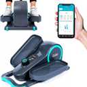 Cubii GO Under Desk Elliptical Bike, Portable Low Impact Leg Exerciser for Home and Office | Compact Exercise Machine with 10 Resistance Levels, LCD Display & App Tracking