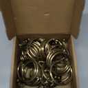 GASRONS 40 Pack Bronze Metal Curtain Rings with Eyelets, 1.75 inch Inner Diameter Drapery Rings Apply for Curtain Rods(Fits Up to 1 1/2-Inch Rod)