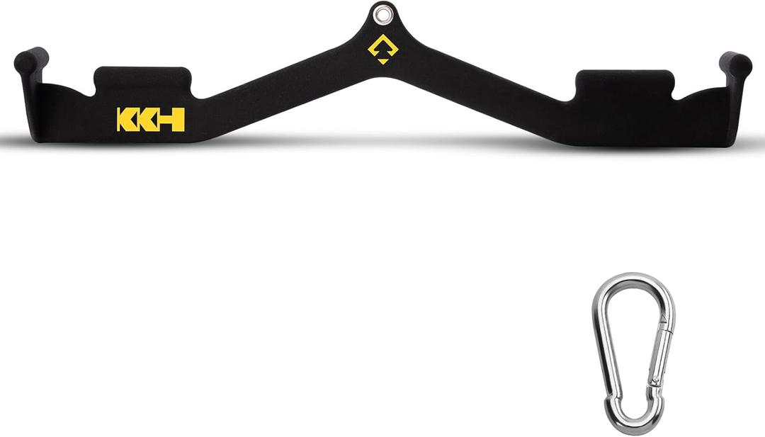 KKH Back Grip LAT Pull Down Bar Set, LAT Pulldown Attachments for Home Gym System with T-bar V-bar, LAT Pulldown Bar Back Workout Equipment