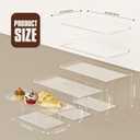 HeiMma 6 Pack Dessert Table Display Set, Clear Acrylic Dessert Display Stands with 3 Pack Dessert Tray Platters Buffet Risers for Pastry Food Fruit Candy Treat for Wedding Birthday Party