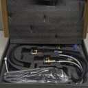 FGKQ Black Bathroom Faucet for Sink 3 Hole, Bathroom Sink Faucet with Pop Up Drain, 8 Inch Widespread Vanity Faucet 3 Hole, 360 Swivel Two Handle with Supply Lines