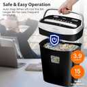VidaTeco Paper Shredder for Home Office10-Sheet Cross-Cut Shredder with US Patented Cutter, Also Shreds Card/CD/Clip, Paper Shredding Machine for Home Use Heavy Duty with Jam Proof,3.9-Gallon Bin