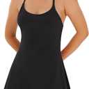 Womens Tennis Dress, Athletic Dress with Built-in Bra & Shorts Pockets Summer Dresses for Women Golf Outfits for Workout, L