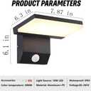 18W Motion Sensor Outdoor Lights Dusk to Dawn Outdoor Lighting 180 Folding IP65 Aluminum Wall lights Motion lights for outside Porch Light Rustproof Exterior Lighting Fixtures for Garage Yard