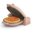 bella Flip-n-Store Waffle Maker with EverGood™ Ceramic Nonstick Coating, Fits-anywhere™ Kitchenware, Power Indicator Light, Cool Touch Handle & Cord Wrap, 7” Wide & 1" Deep Plates, 1000 Watt, Blossom