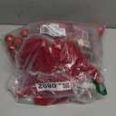 Gejoy Velvet Bow Christmas Tree Decoration Set, 30 Pcs Small Bows 1 Pcs 47" x 15.7" Large Tree Topper Satin Bows and 36 Christmas Balls Ornaments, Xmas Glitter Balls for Holiday Decor(Red Velvet)